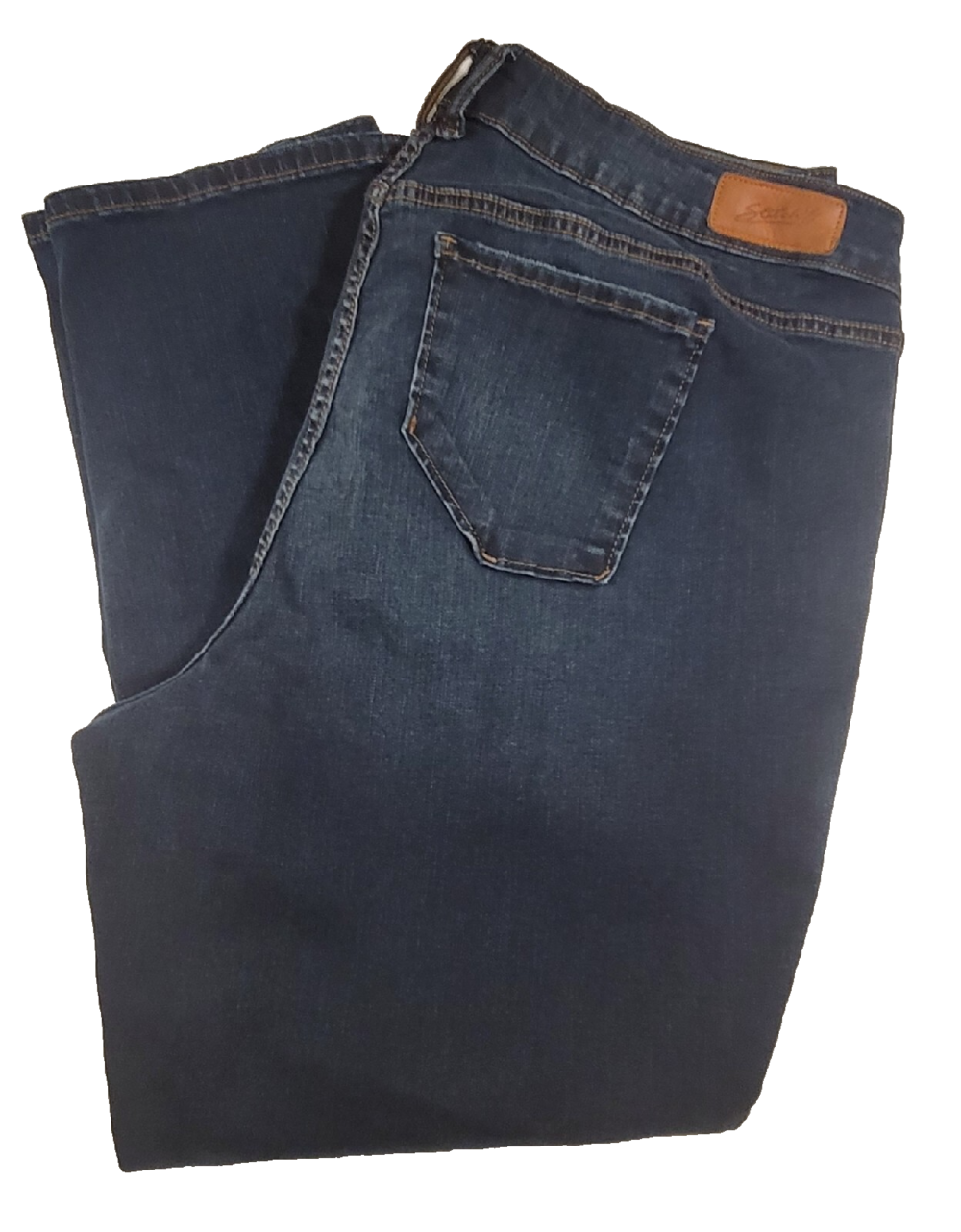 Stitch's Jeans USA Women's Size 16 Straight Leg Georgetown Blue Stretchy Denim